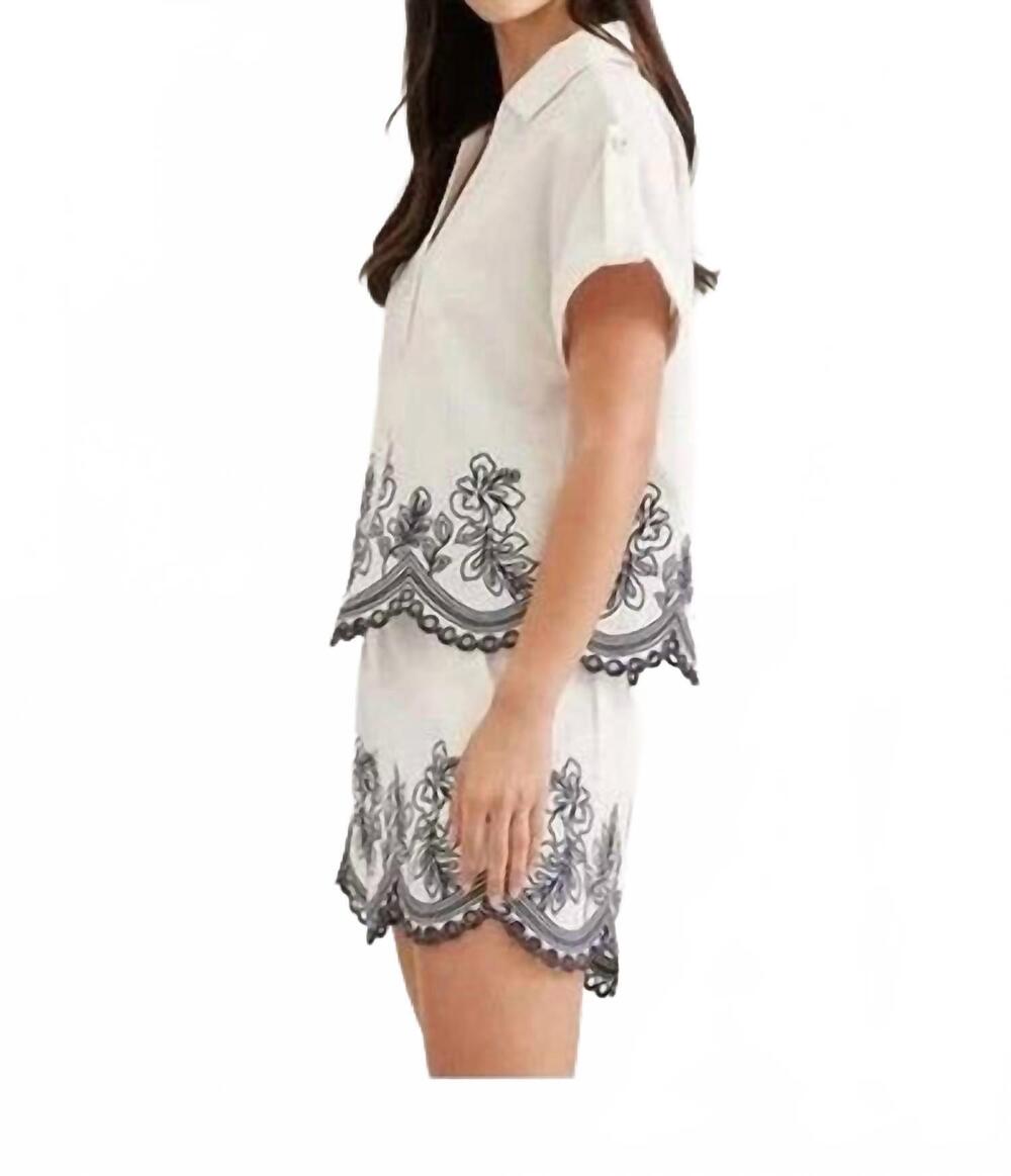 NEW ENTRO luna lace embroidered set in desert bloom